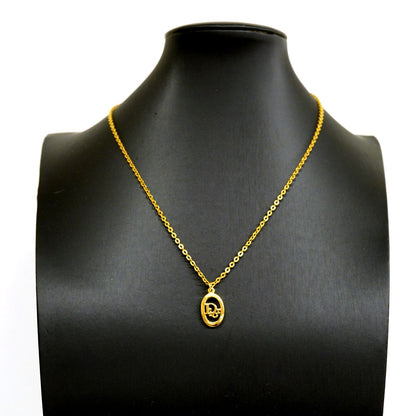 Dior Necklace Logo Oval Gold Plated — view 5
