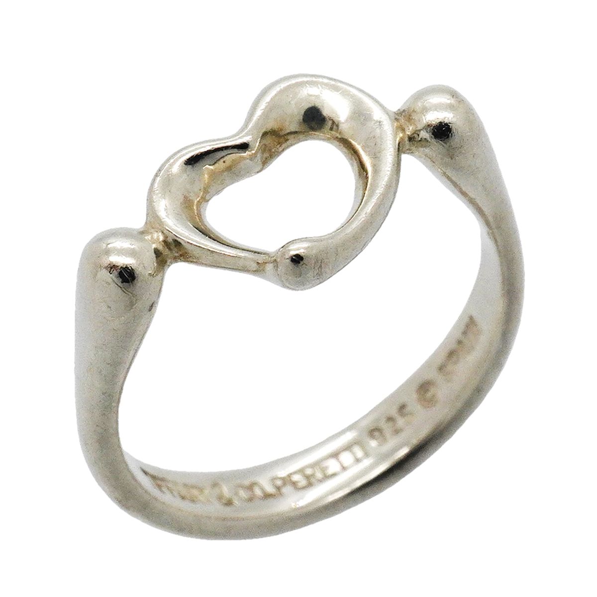 Tiffany & Co Ring Open Heart 925 Sterling Silver