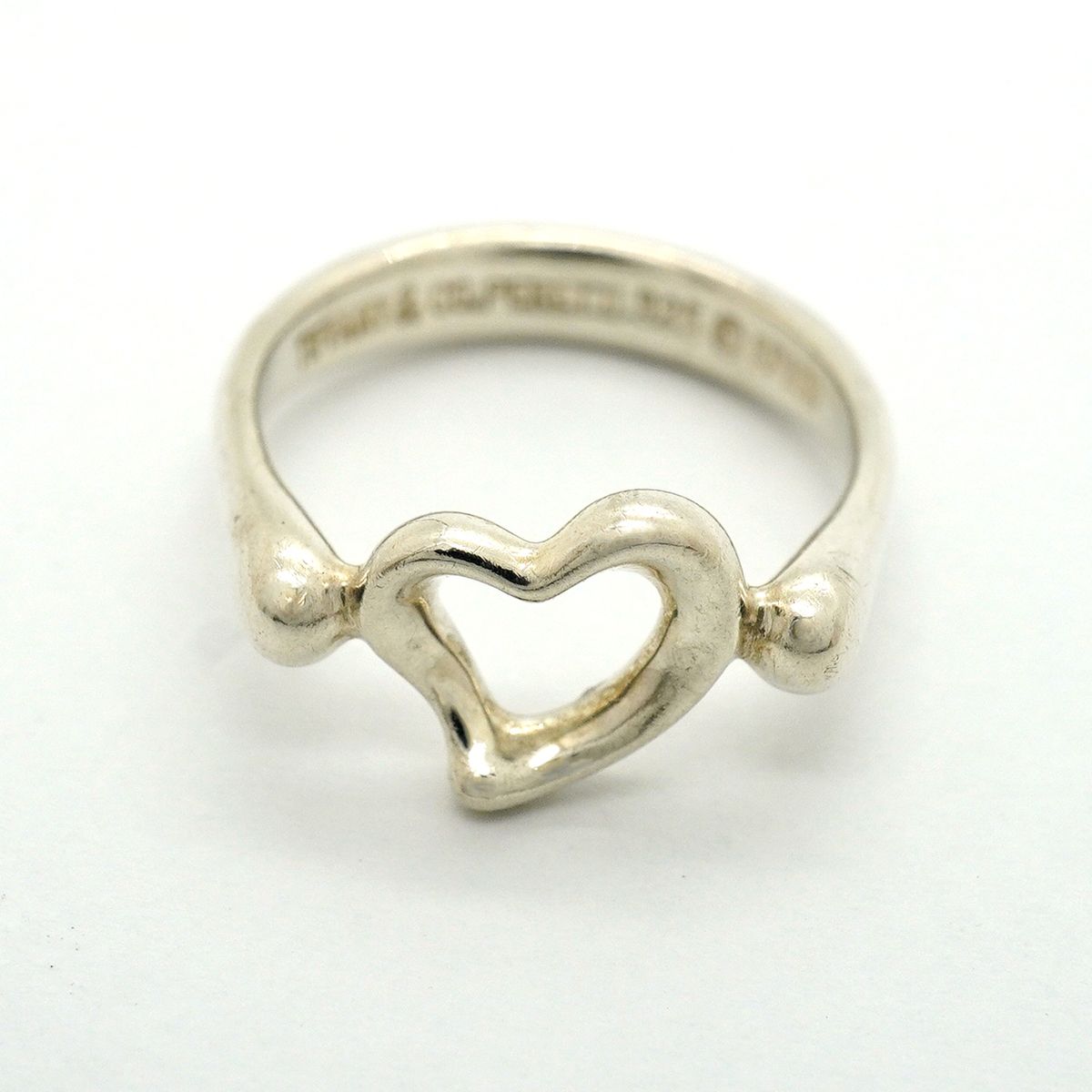 Tiffany & Co Ring Open Heart 925 Sterling Silver — view 3