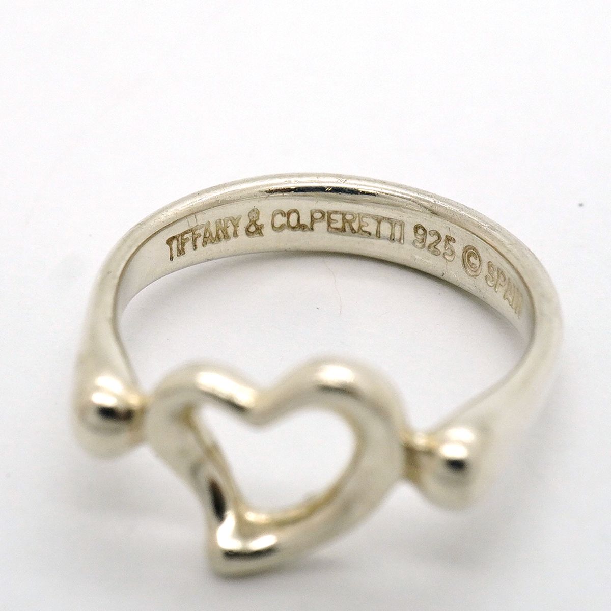 Tiffany & Co Ring Open Heart 925 Sterling Silver — view 4