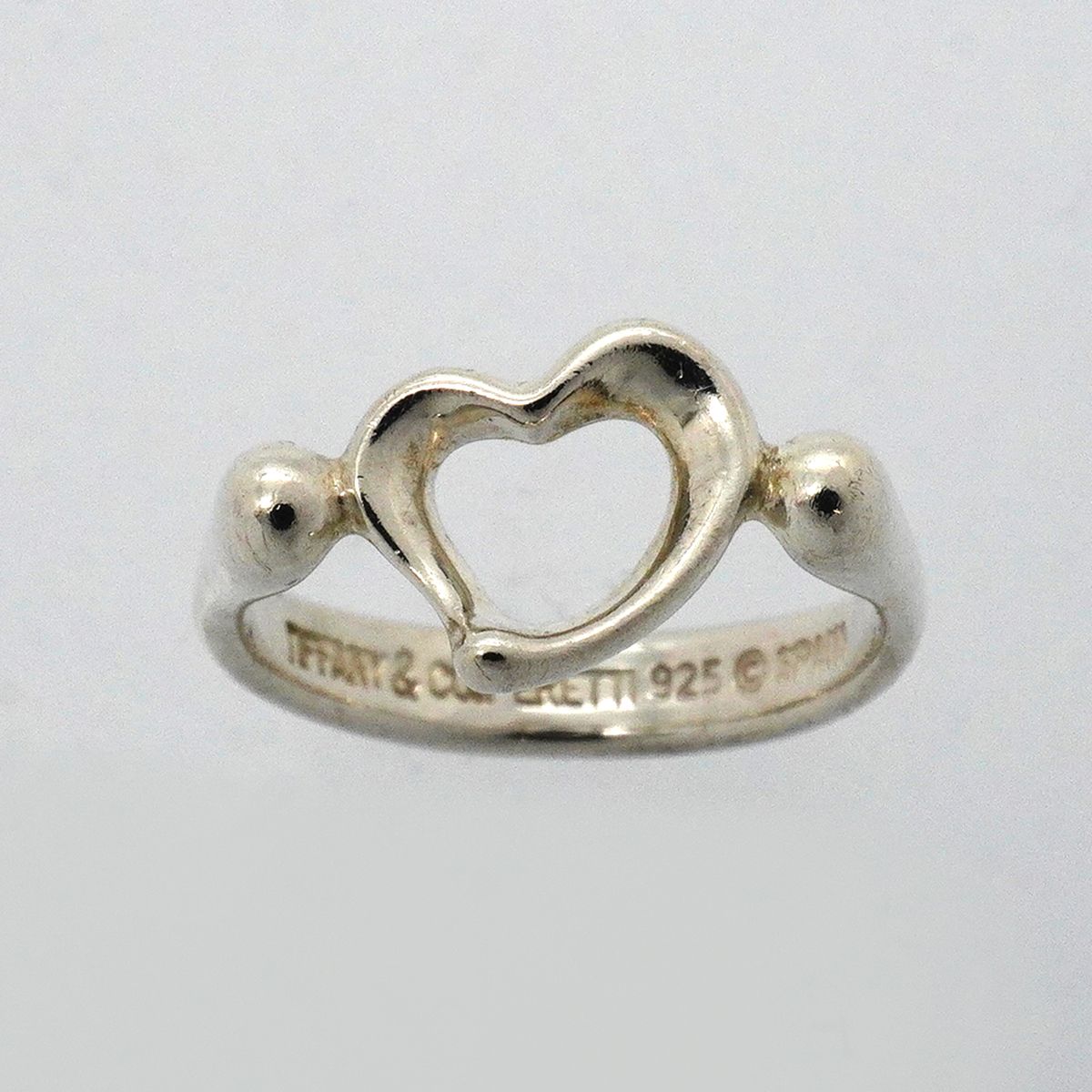 Tiffany & Co Ring Open Heart 925 Sterling Silver — view 2