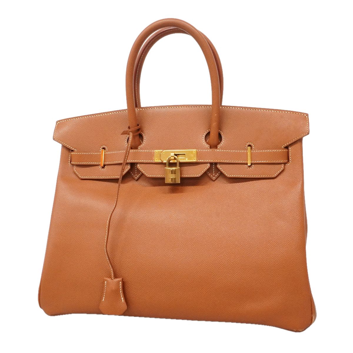 Hermes Handbag Birkin 35 Courchevel Gold