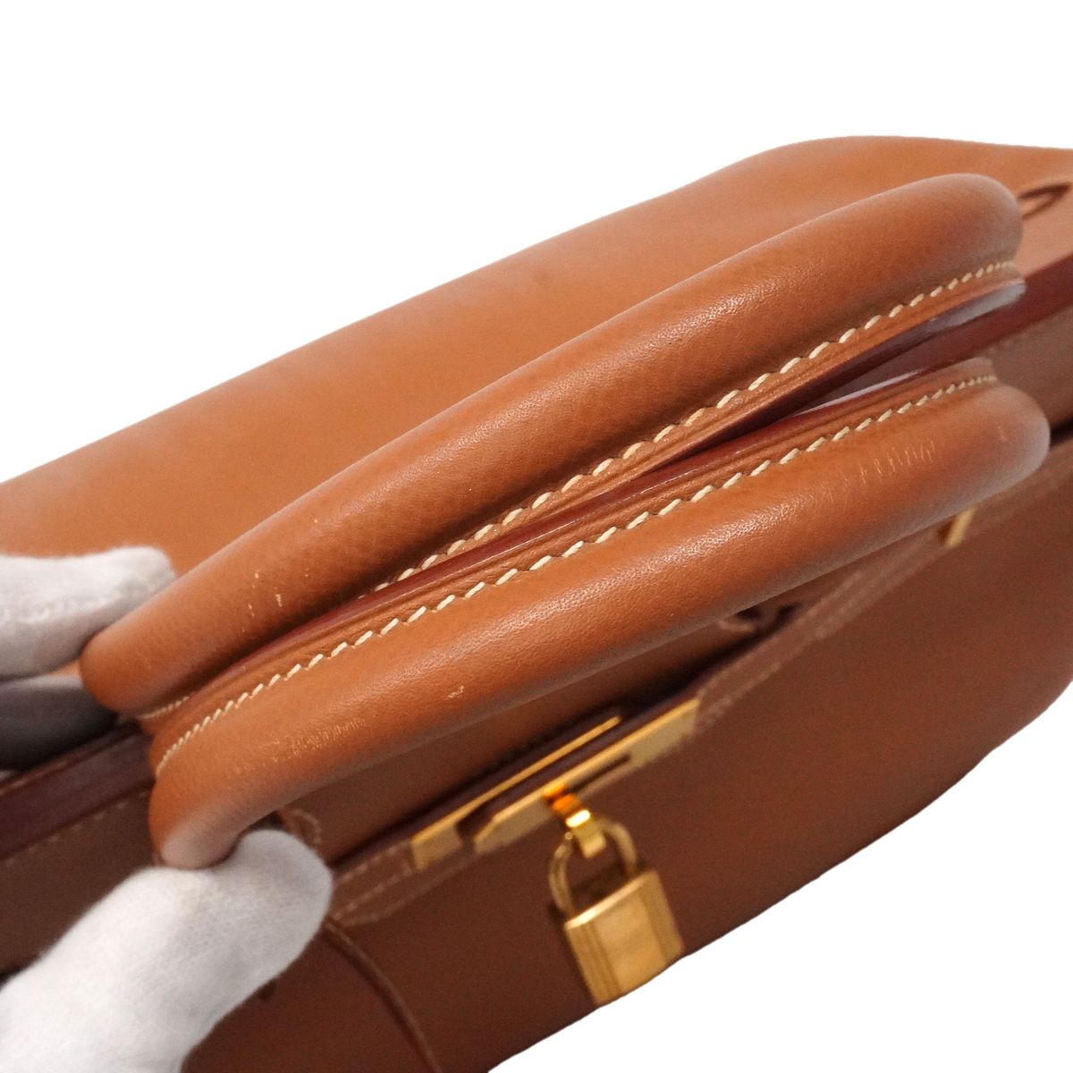 Hermes Handbag Birkin 35 Courchevel Gold — view 7