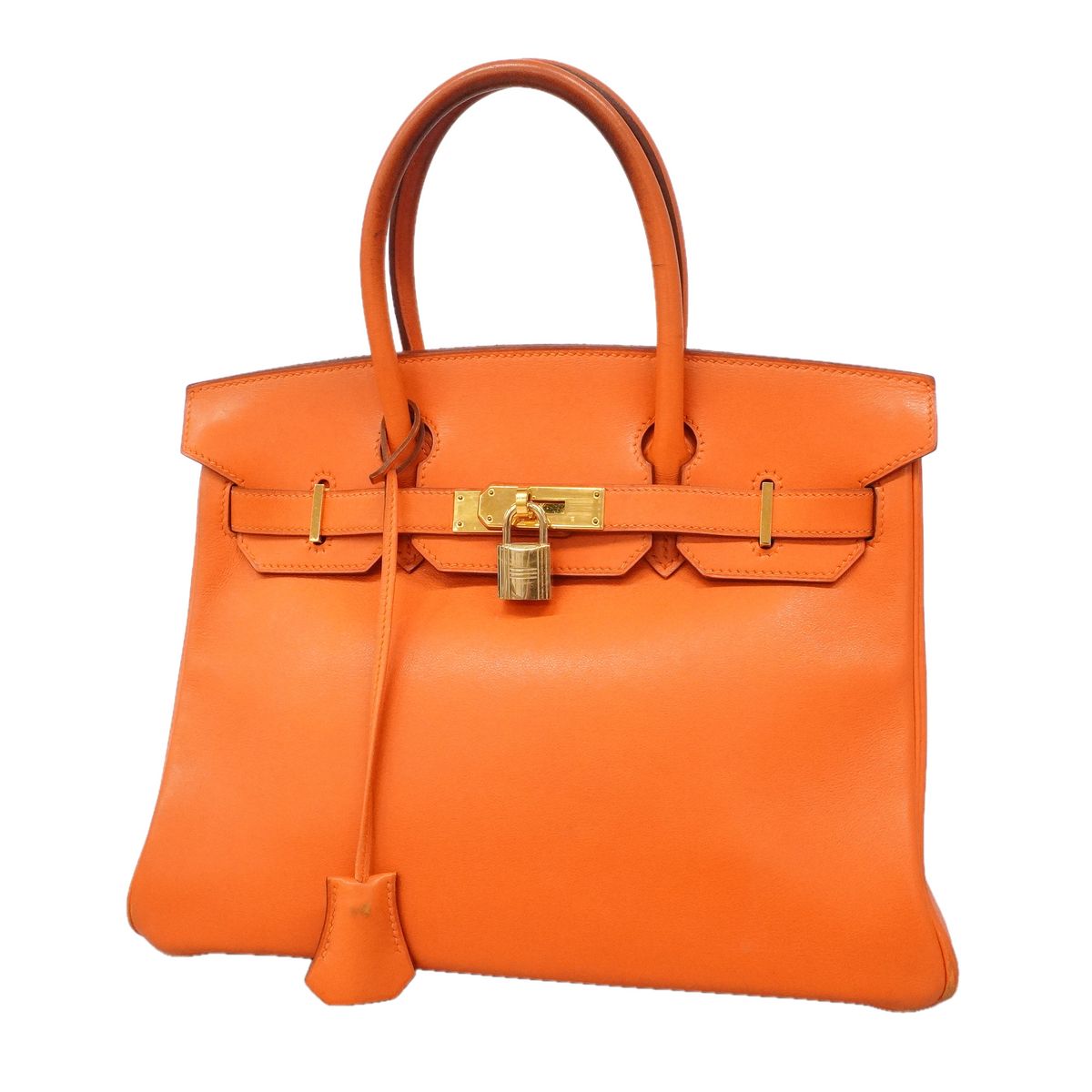 Hermes Handbag Birkin 30 Vogalibar Orange Gold
