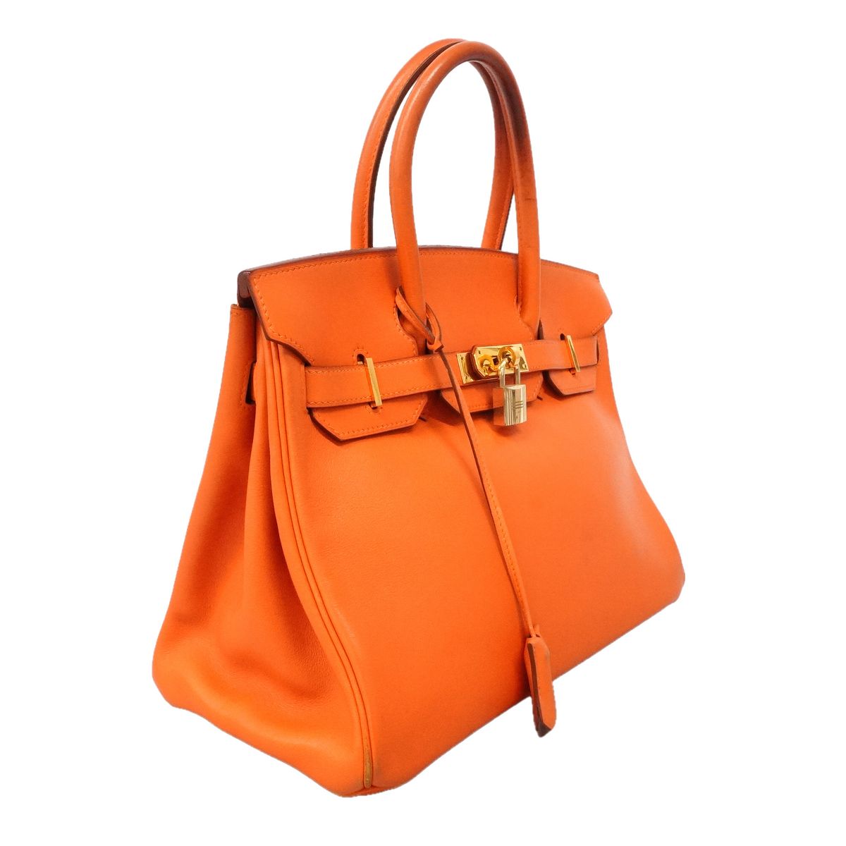 Hermes Handbag Birkin 30 Vogalibar Orange Gold — view 2