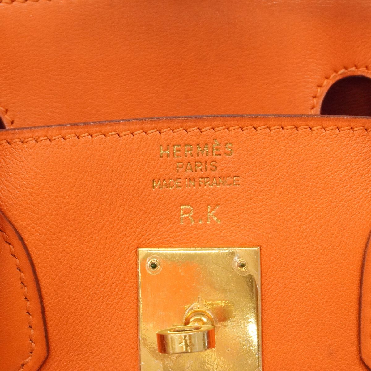 Hermes Handbag Birkin 30 Vogalibar Orange Gold — view 5