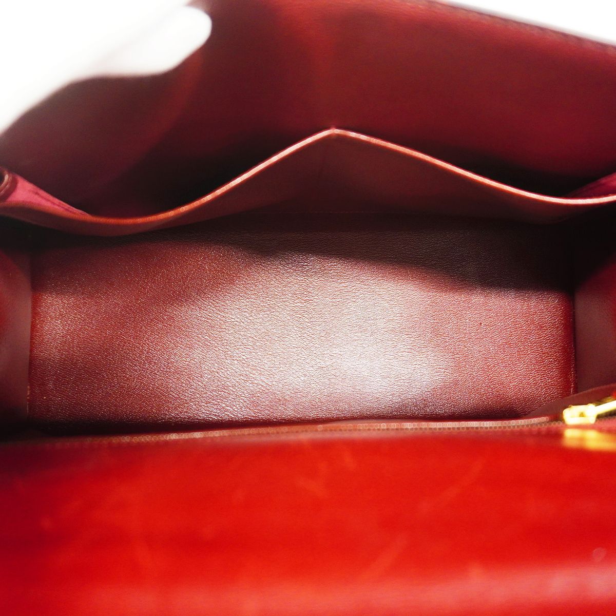 Hermes Handbag Kelly 32 Box Calf Rouge Ash Gold 2-Way Bag — view 4