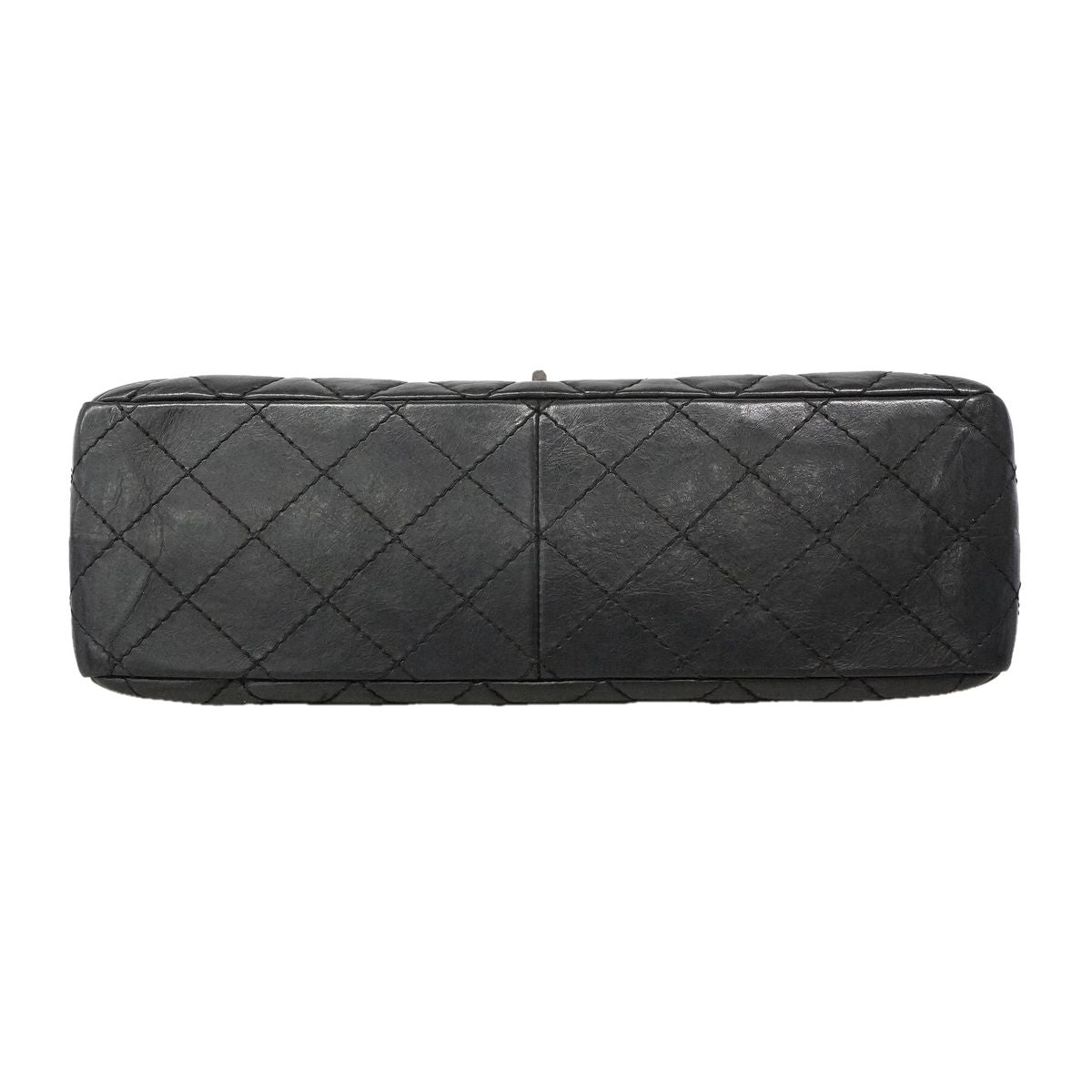 Chanel Shoulder Bag 2.55 Quilted Leather Black Silver — view 3
