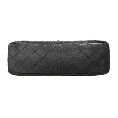 Chanel Shoulder Bag 2.55 Quilted Leather Black Silver — view 3