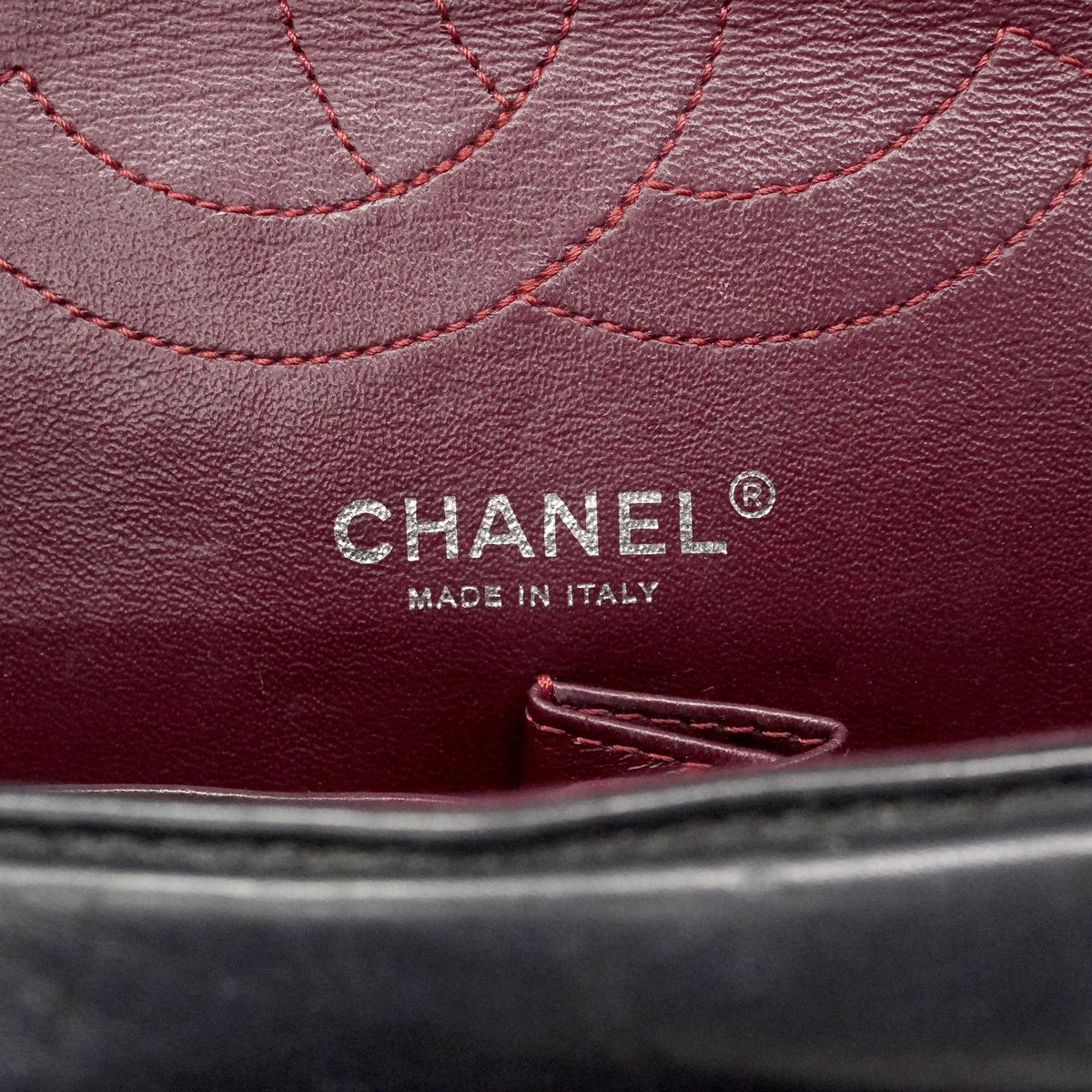 Chanel Shoulder Bag 2.55 Quilted Leather Black Silver — view 5