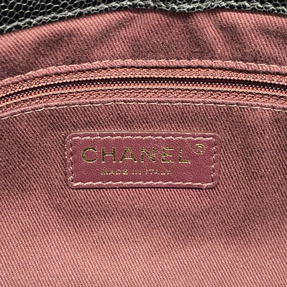 Chanel Shoulder Bag Quilted Caviar Leather Black Gold — view 5