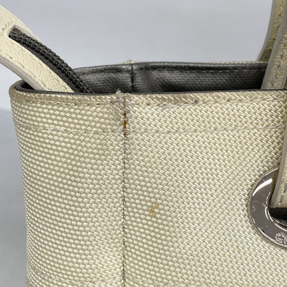 Chanel Tote Bag Paris Biarritz Canvas Silver Ivory — view 6