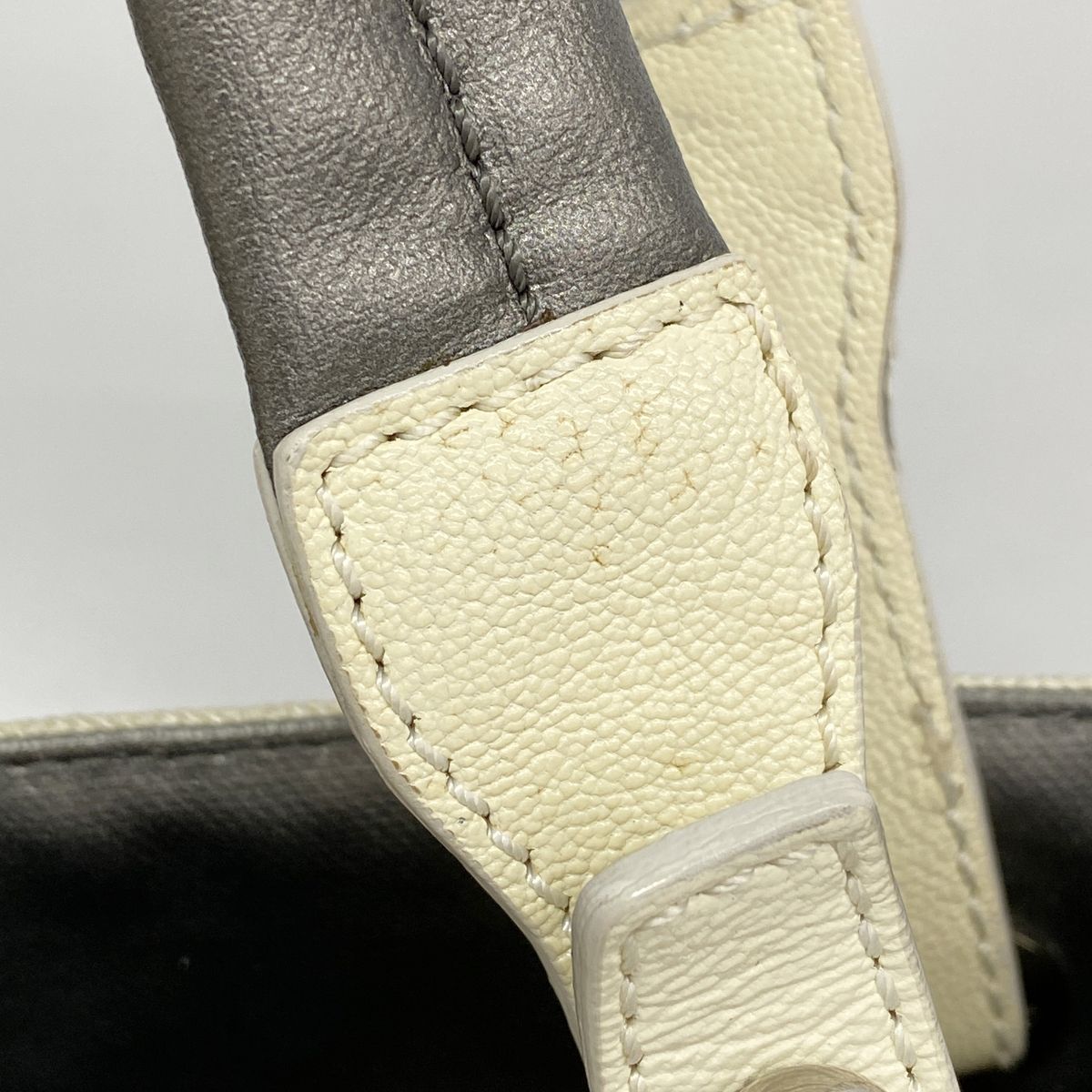 Chanel Tote Bag Paris Biarritz Canvas Silver Ivory — view 7