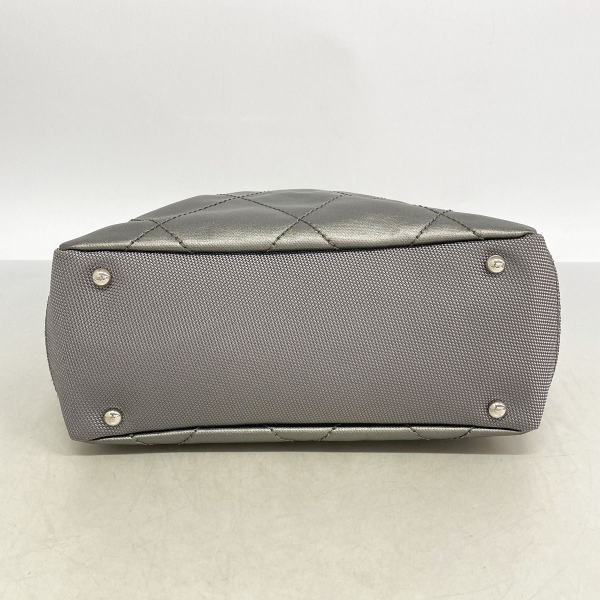 Chanel Tote Bag Paris Biarritz Canvas Silver Ivory — view 3