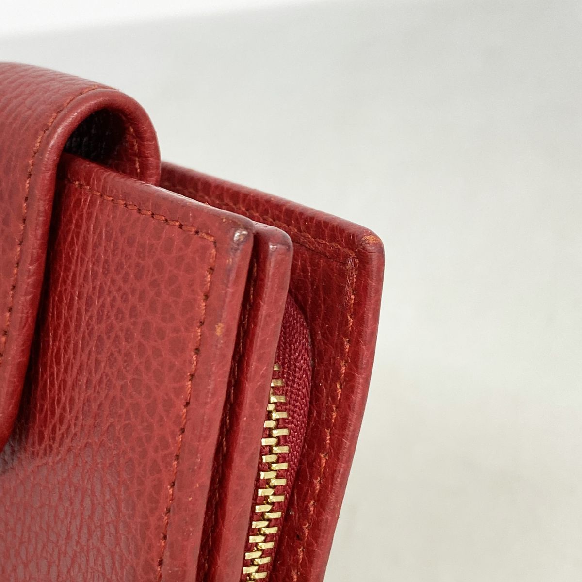 Gucci Wallet GG Marmont Leather Red Gold — view 6