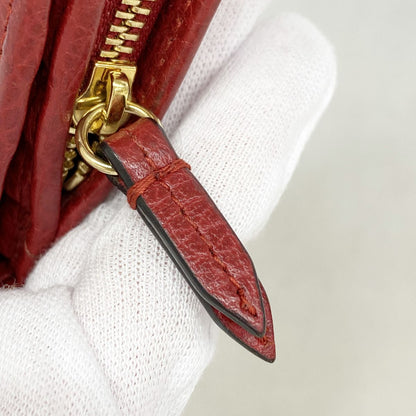Gucci Wallet GG Marmont Leather Red Gold — view 7