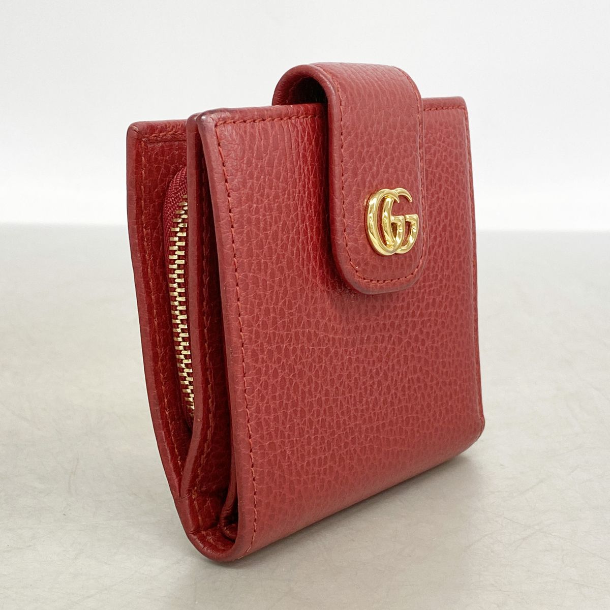 Gucci Wallet GG Marmont Leather Red Gold — view 2