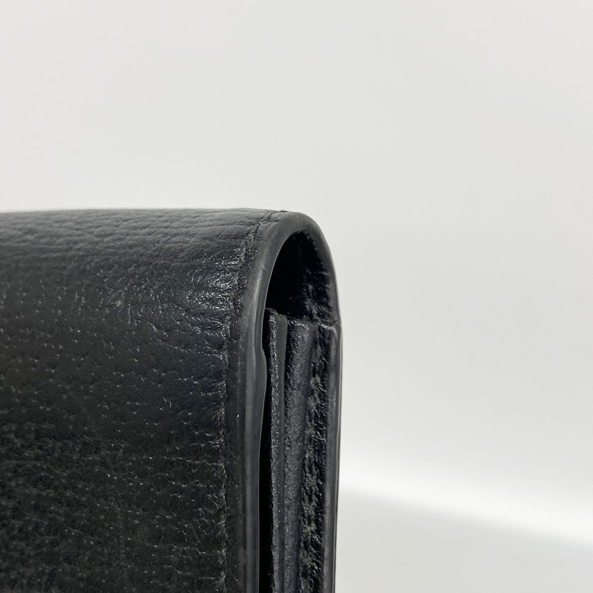 Gucci Card Case GG Marmont Leather Black Gold — view 6