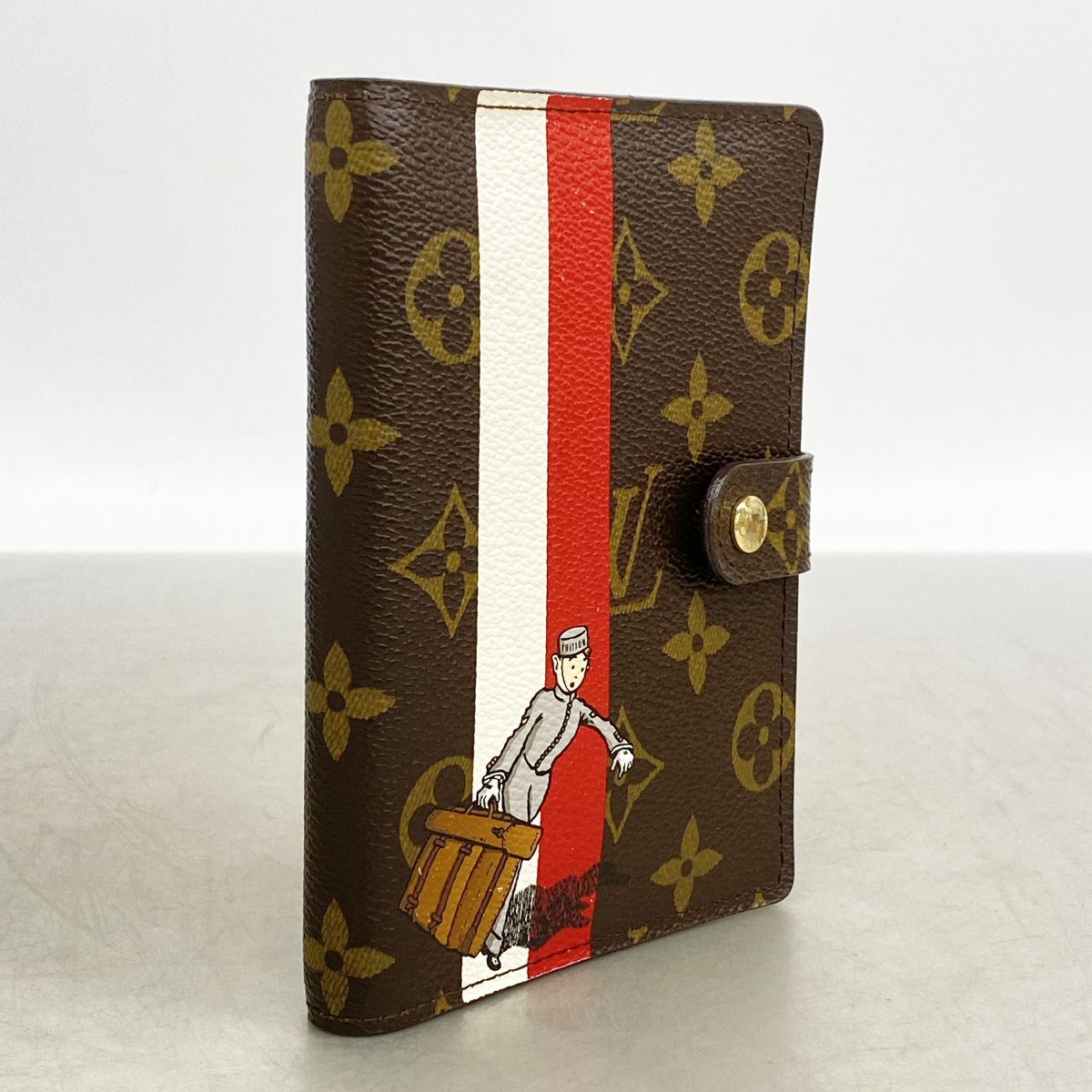 Louis Vuitton Agenda Cover Monogram Groom PM Rouge — view 2