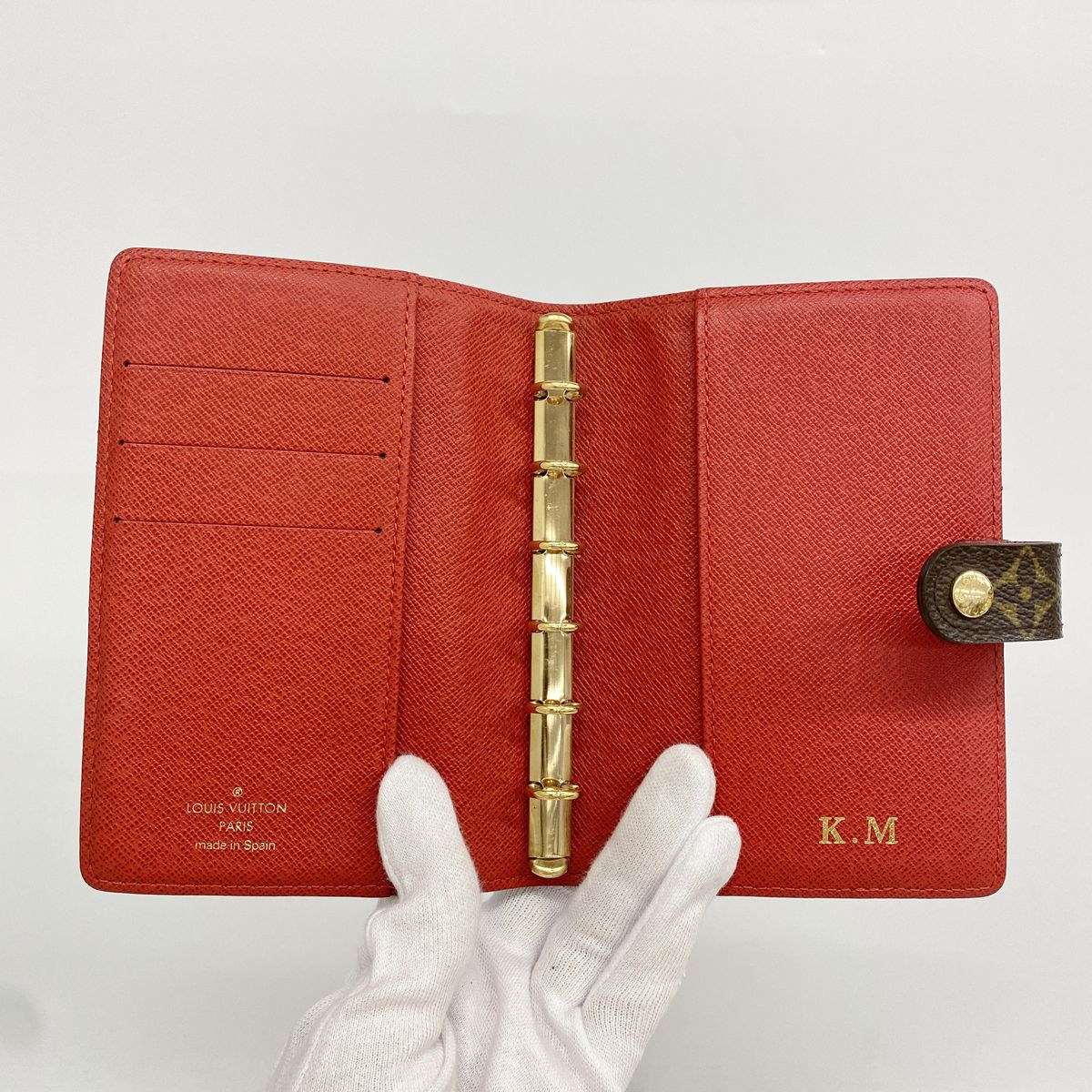 Louis Vuitton Agenda Cover Monogram Groom PM Rouge — view 3