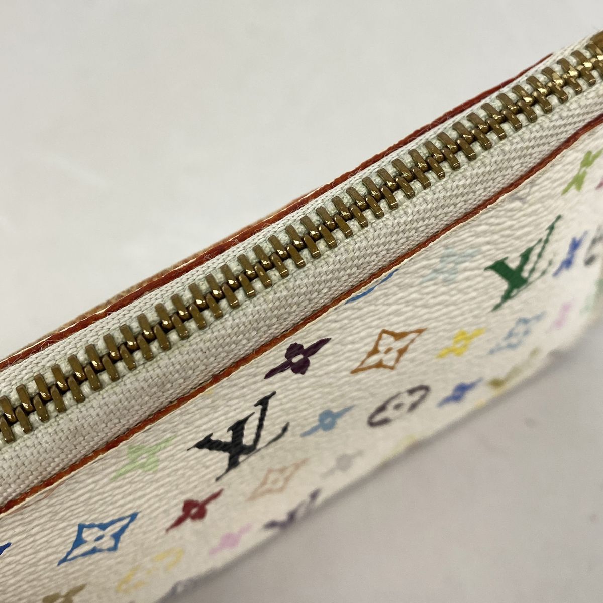 Louis Vuitton Coin Purse Monogram Multicolor Pochette Cles Blanc Rich — view 7