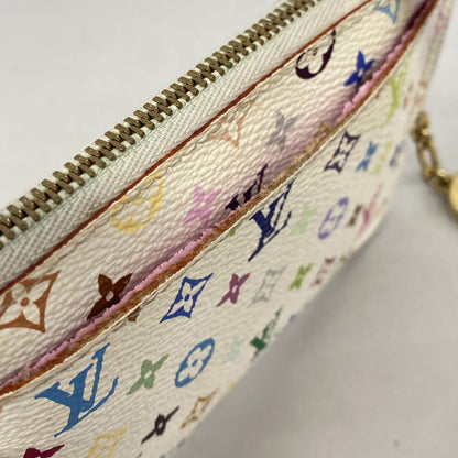 Louis Vuitton Coin Purse Monogram Multicolor Pochette Cles Blanc Rich — view 5