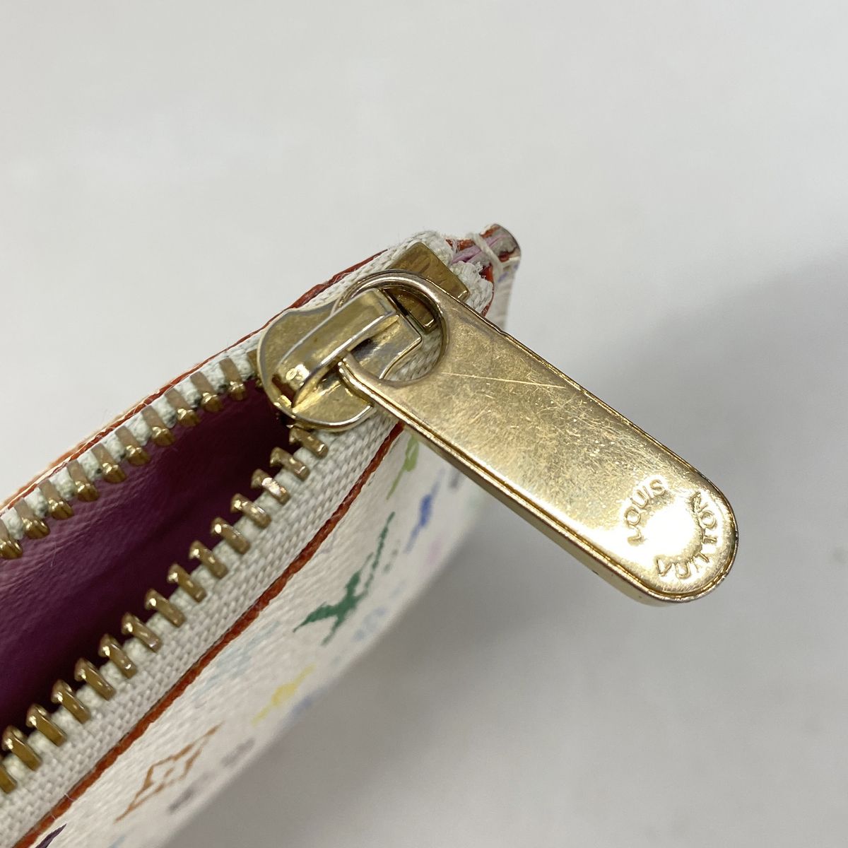 Louis Vuitton Coin Purse Monogram Multicolor Pochette Cles Blanc Rich — view 8