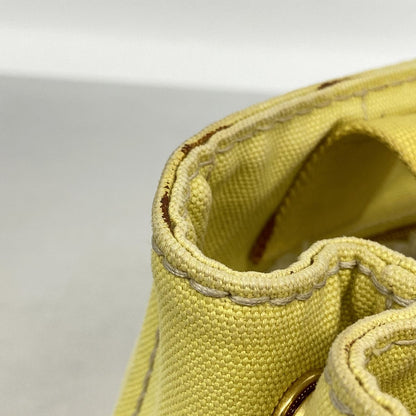 Prada Tote Bag Canapa Canvas Yellow Gold — view 7