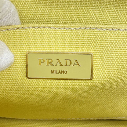 Prada Tote Bag Canapa Canvas Yellow Gold — view 5