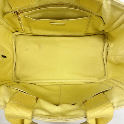 Prada Tote Bag Canapa Canvas Yellow Gold — view 4