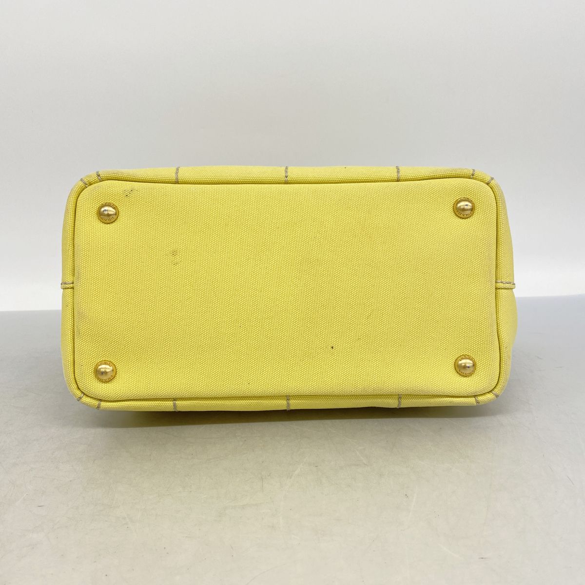 Prada Tote Bag Canapa Canvas Yellow Gold — view 3