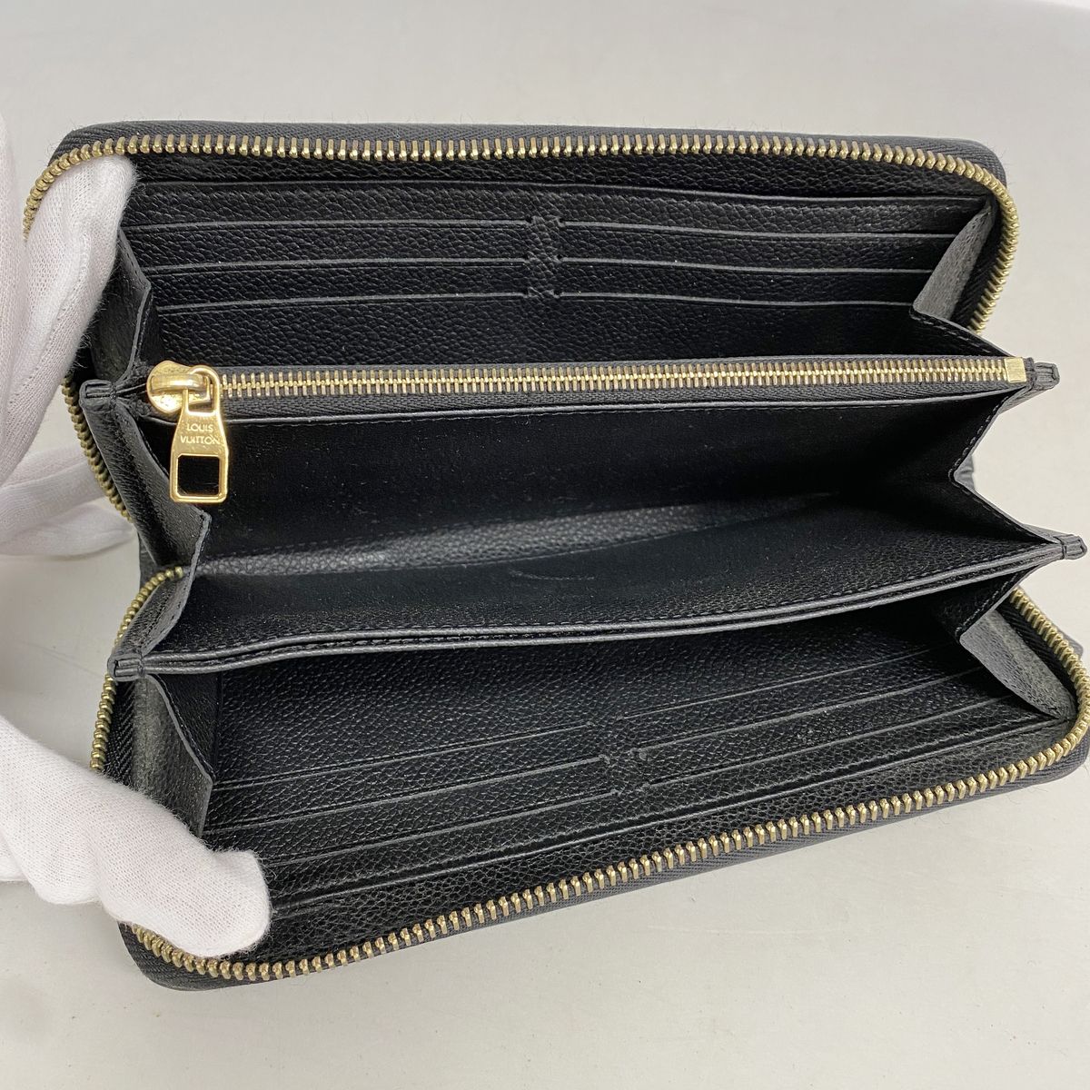 Louis Vuitton Wallet Monogram Empreinte Zippy Noir — view 3