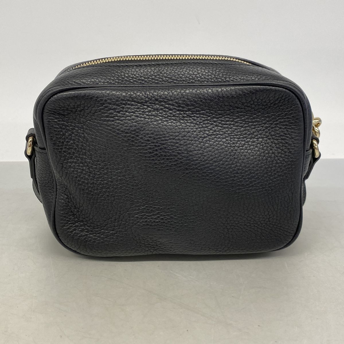 Gucci Shoulder Bag Soho Leather Black Champagne Gold — view 8