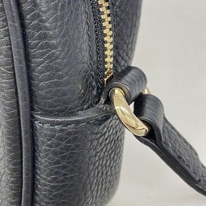 Gucci Shoulder Bag Soho Leather Black Champagne Gold — view 7