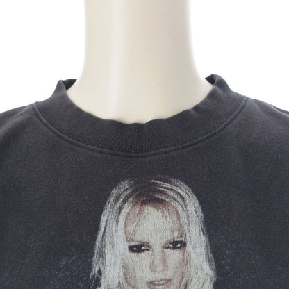 Balenciaga Britney Spears Cotton Print Short Sleeve T-Shirt Black Blue — view 5