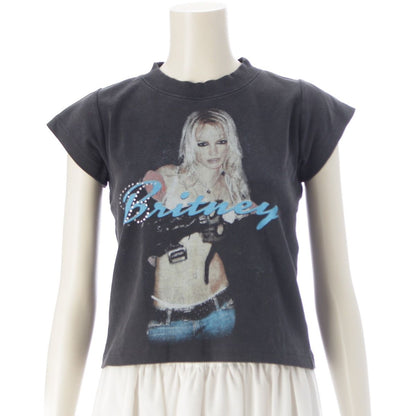 Balenciaga Britney Spears Cotton Print Short Sleeve T-Shirt Black Blue