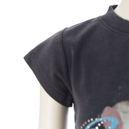 Balenciaga Britney Spears Cotton Print Short Sleeve T-Shirt Black Blue — view 6