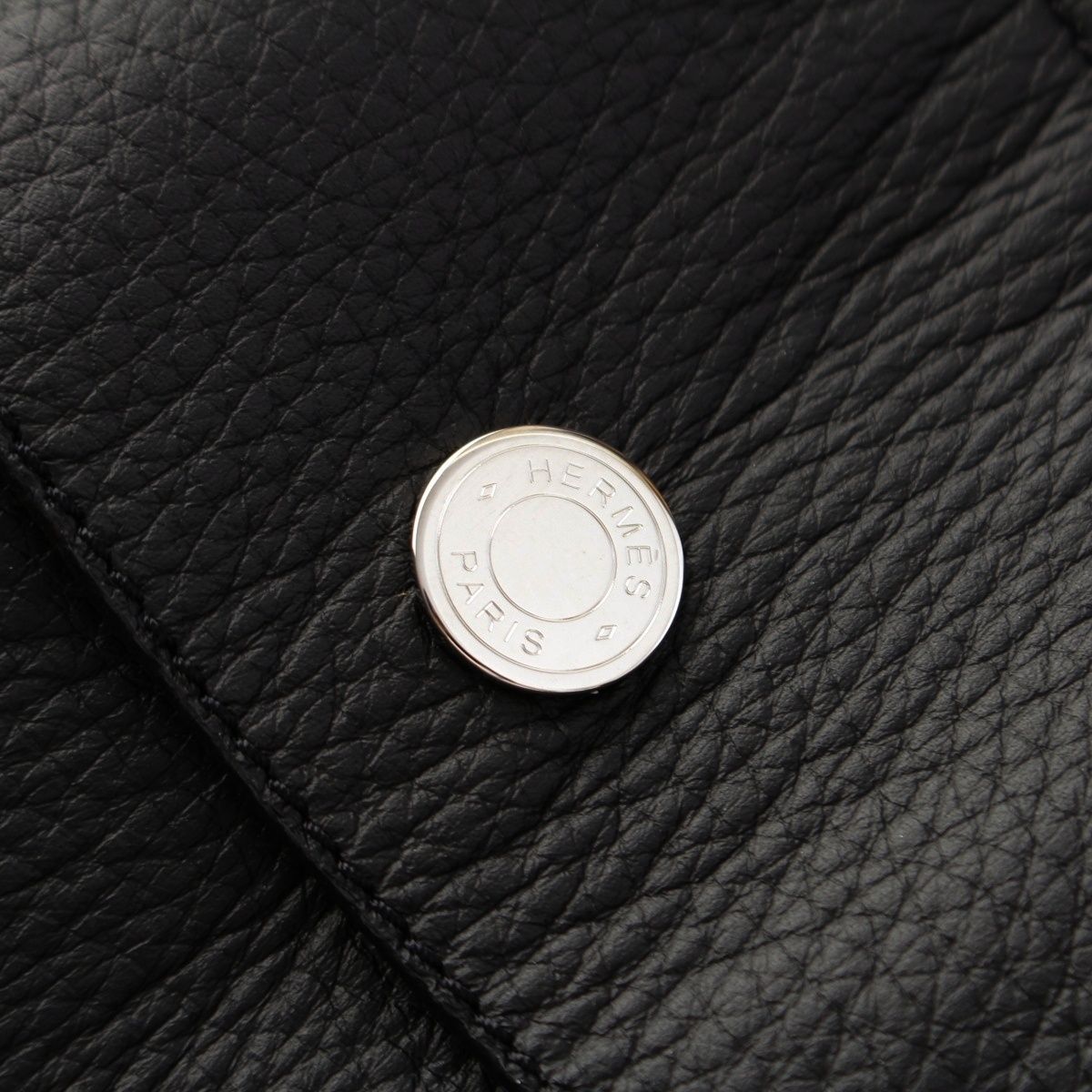 Hermes Deerskin Sellier Buttons Jacket Black 34 — view 8