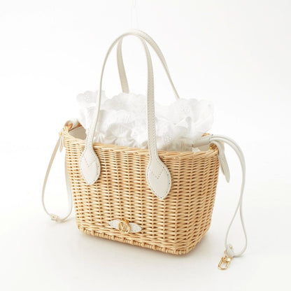 Louis Vuitton Neverfull BB Wicker 2-Way Tote Bag Natural White — view 4