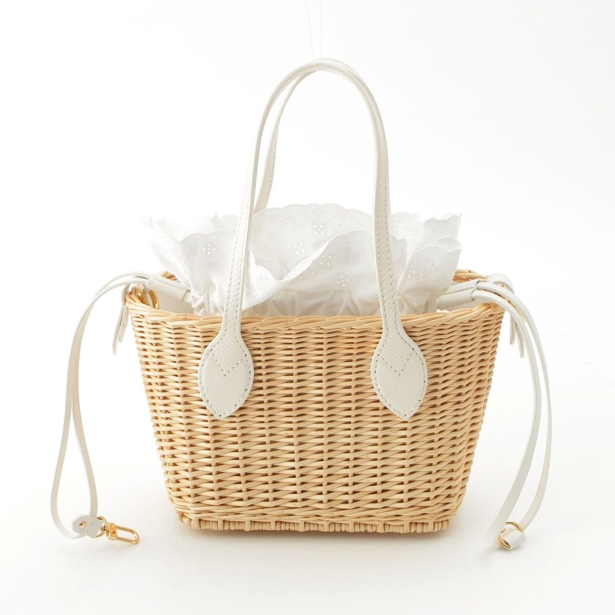 Louis Vuitton Neverfull BB Wicker 2-Way Tote Bag Natural White — view 3