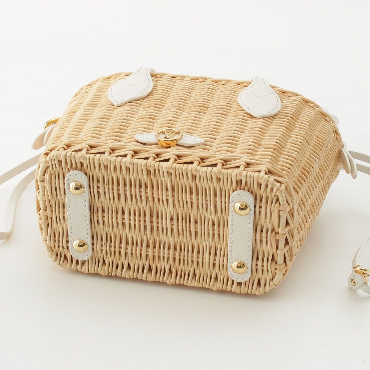 Louis Vuitton Neverfull BB Wicker 2-Way Tote Bag Natural White — view 6