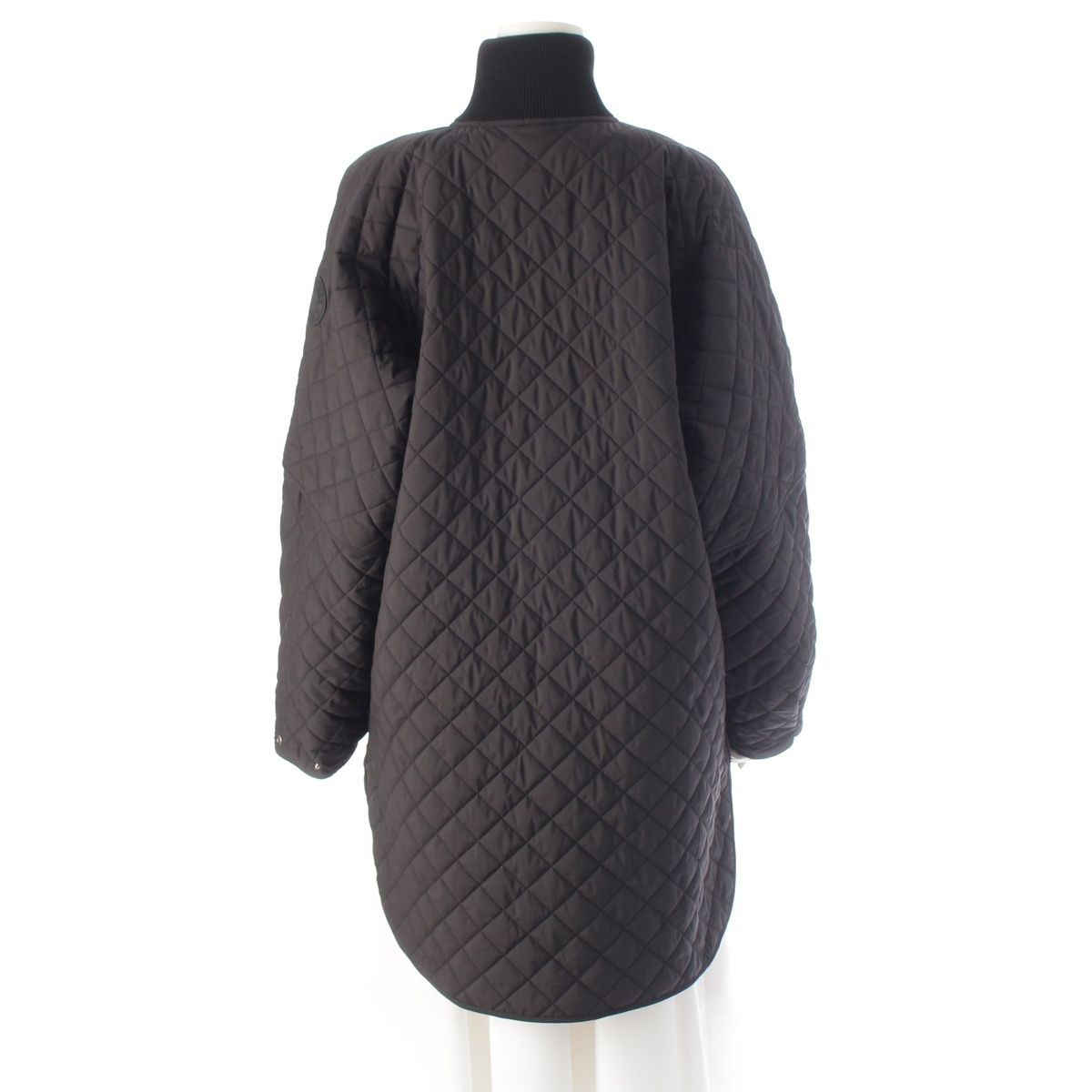 Hermes Modular Belt Quilted 2-Way Poncho Jacket 6 Black 38 — view 4