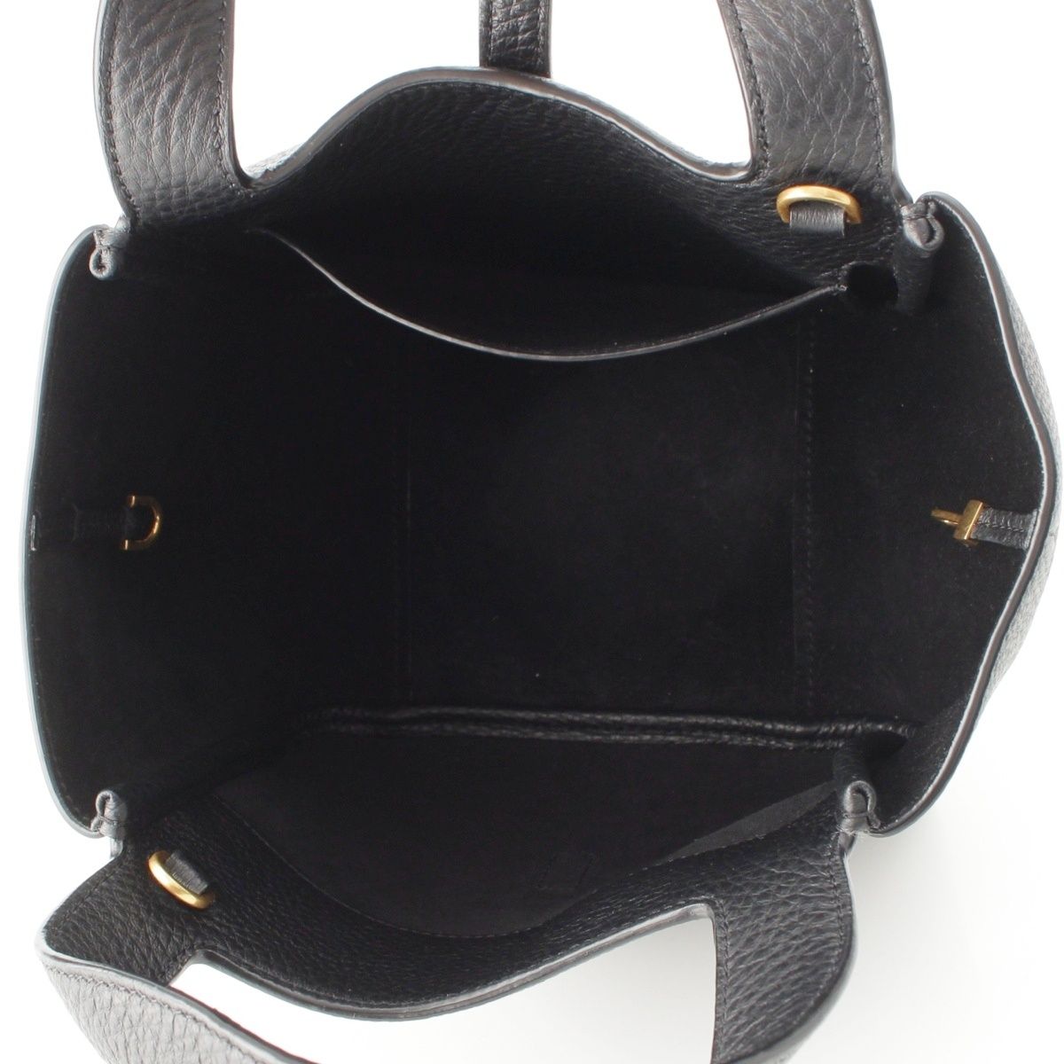 Saint Laurent Le 5 A 7 Bea Baby Bear Gray Leather 2-Way Handbag Black — view 6