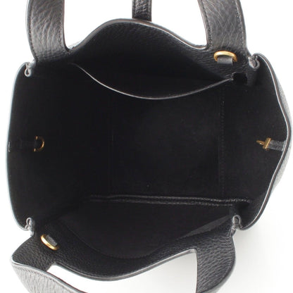Saint Laurent Le 5 A 7 Bea Baby Bear Gray Leather 2-Way Handbag Black — view 6