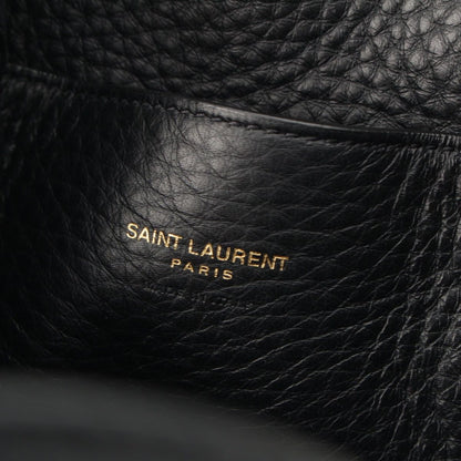 Saint Laurent Le 5 A 7 Bea Baby Bear Gray Leather 2-Way Handbag Black — view 7