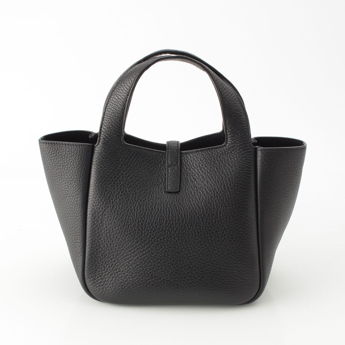 Saint Laurent Le 5 A 7 Bea Baby Bear Gray Leather 2-Way Handbag Black — view 4