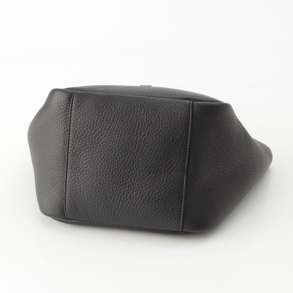 Saint Laurent Le 5 A 7 Bea Baby Bear Gray Leather 2-Way Handbag Black — view 5