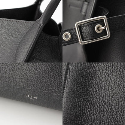Celine Big Medium Leather Tote Bag Black — view 8