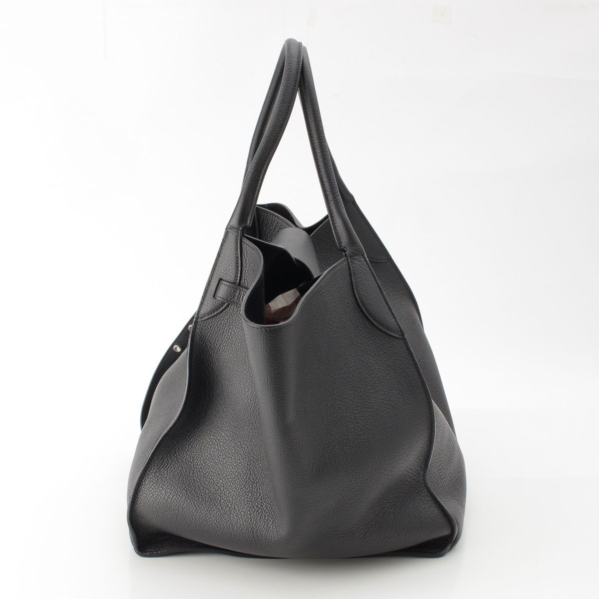 Celine Big Medium Leather Tote Bag Black — view 3