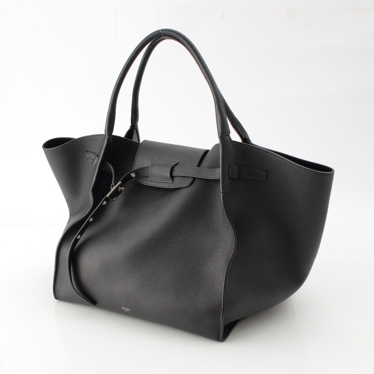 Celine Big Medium Leather Tote Bag Black — view 2